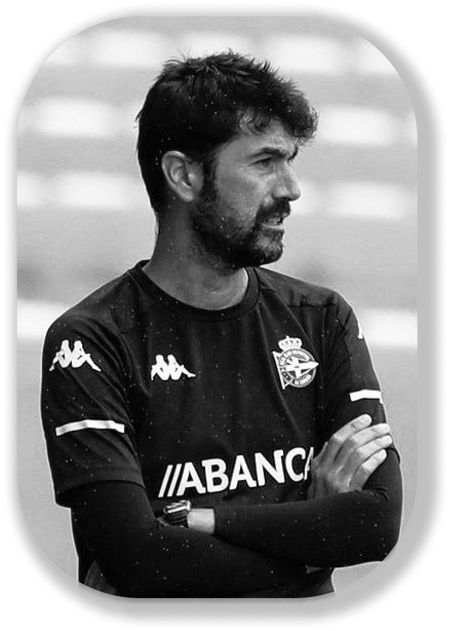 Soccer coach Miguel Llorente during a game